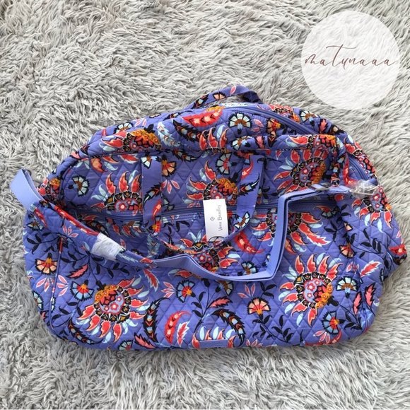 Vera Bradley Large Travel Duffel Bag in Mural Garden - Picture 3 of 3